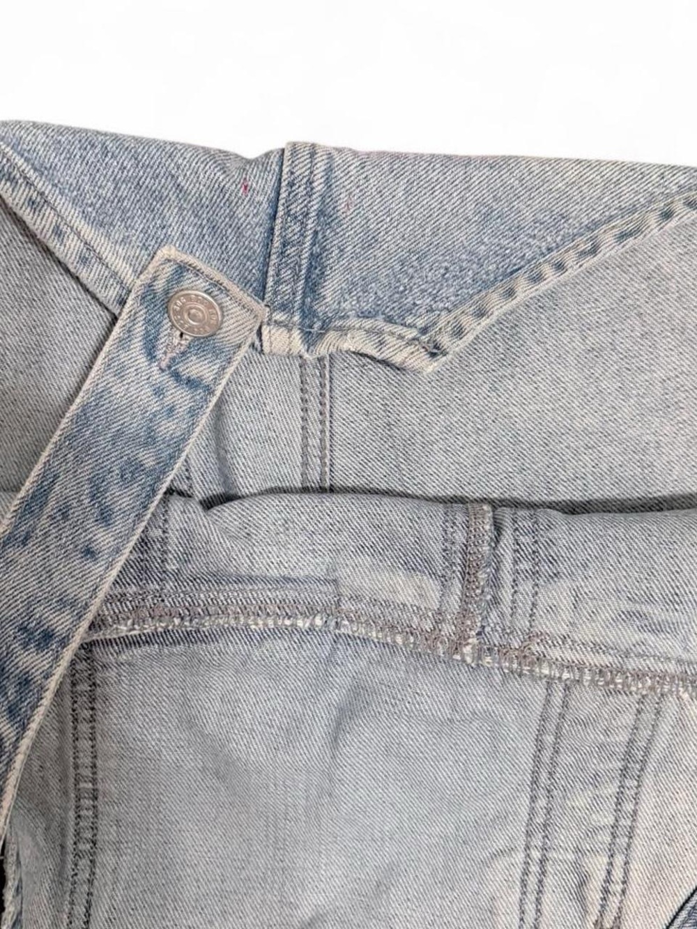 Womens Light Wash Denim Overalls - Light Blue with panels - Picture 4 of 4